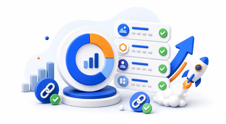 Client result cards showing current Domain Rating, backlinks, and linking websites after directory submission work